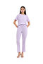 Textured Knit Top with Crew Neck and Short Sleeves - 4