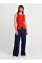 60972 Corded Buttoned Slim Knitwear Vest-Red - 4