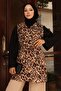 Leopard Patterned Double Set Mink 19255 - 2