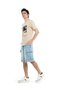 Faded Cargo Shorts with Drawstring Waist
