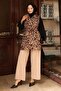 Leopard Patterned Double Set Mink 19255 - 3
