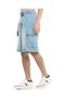 Faded Cargo Shorts with Drawstring Waist - 3