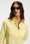 Papilus Women's Regular 100% Organic Cotton Slim Long Shirt Collar Long Sleeve Yellow Shirt - 5