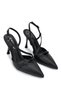 Women's Vegan Black Heeled Shoes - 2