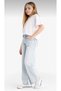 Girl's Ice Blue Straight Wide Jean Trousers 6-15 Years - 3