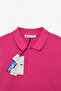 Skyloom Men's 100% Cotton Short Sleeve Regular Fit Fuchsia Polo Neck T-Shirt - 2