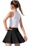 Black High Waist Girls Tennis Skirt Darkalıp Lady Children's Sports Skirt with Leggings and Pockets - 2