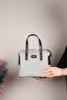 Straw Print Women's Bag Black - 2