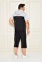 Men's Cotton Hooded Capri Suit Gray / Black 7501-G.S. - 6