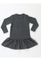 Plaid ceylan navy ruffled girl dress - 4