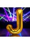 Vip High Quality 1 Metre Gold Letter J Foil Balloon Gold J Letter Balloon Helium Gasina Flying Balloon Suitable for