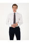 White Anti-Wrinkle Lyocell Slim Fit Long Sleeve Basic Shirt 50303339-Vr013