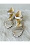 Open Front Stone Heeled Children's Shoes. - 2