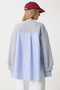 Oversize Shirted Sweatshirt Gray Blue Ldp0013 - 8