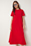 A-Line Summer Knitted Dress Red Lub0005 - 3