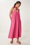 Strappy Flowy Stylish Dress Fuchsia Lgk0004 - 3