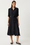 Black Seasonal Shirt Dress - Belted, Ldd0006