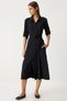 Black Seasonal Shirt Dress - Belted, Ldd0006 - 2