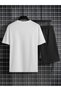 Casual Summer T-Shirt and Shorts Set for Men - White Tee with "La Angeles" Print, - 4