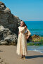 Women's Lined Tulle Dress Beige - 3