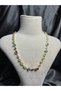 Gold Color Colorful Stone Detailed Vip Elegant Necklace - 4