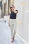 High Waist Thick Belted Pocket Narrow Leg Ankle Length Cotton Lycra Fabric Trousers - Neft - 5