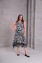 Women's Plus Size Sleeveless Mesh Detail Leopard Print Black-White Dress - 2