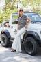 Women's Collared Off-Shoulder Short Sleeve Satin Lycra-Free Stylish Fabric Shirt-Beige Zebra - 2