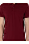 Burgundy Slim Fit 100% Cotton Buttoned Polo Collar Basic T-Shirt 50306448-Vr014 - 6