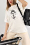 Women's Classic Design Printed Crew Neck Short Sleeve Unisex T-Shirt - 3