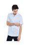 Striped Shirt with Revere Collar and Short Sleeves - 2