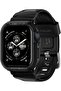 Spigen Rugged Armor PRO for Apple Watch Band with Case for Series 9/8/7/SE2/6/SE/5/4 - Black