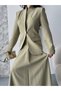 Women's Gold Cookie Button Blazer Jacket Skirt Suit - 7