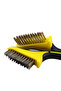 Plastic Handle Set of 3 Wire Brush Metal Multi-Purpose Cleaning Brush Dirt Rust Lime Barbecue Grill - 5
