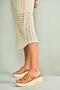U555330903 Tan Genuine Leather Thick Soled Women's Slippers - 3