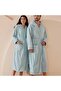 روب مودرن تركواز بقبعة ريفي- Turquoise Modern Robe with A Cab - 2