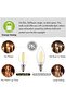 E14 4W Pack 10 Candle Bulb 40 Watt Equivalent LED Filament Light Bulbs Non-Dimmable Soft WW Cla - 4