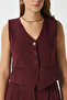 Women's Petra Burgundy Vest Lycra Pants Bottom Top Set - 4