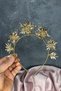 Honey Color Star Stone Bridal Henna Crown and Bridal Hair Accessory - 2