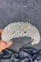 Transparent Asu Dense Bead Embroidered Bridal Henna Crown - 8
