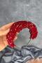 تاج الحناء للعرائس المطرز بالخرز الأحمر من Asu - 5