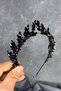 Black Venus Leaf Design Bridal Henna Crown Hair Accessory - 5