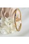 Women's Steel Bracelet High Quality Ellipse Enamel Detail Tarnish-Resistant Handcuff Bracelet - 3