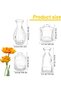 Glass Bud Vases Set of 4, Clear Vintage Embossed Mini Vases, Crystal White, 6.1 cm, Bud Shape - 2