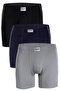 Star Modal Lycra Men's Boxer 3-Piece - Breathable Piping Flexible Fabric