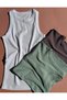 Halter Neck 2-Piece Light Purple and White Color Camisole Fabric Women's Blouse 64V62 - 2