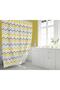 Bathroom Shower Curtain 4597 Double Wing 2X120X200 Shower Cabin Curtain with Ring Gift - 3