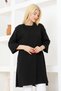 Women's Black Oversize Tunic T-Shirt – Half Sleeve, Round Neck, Relaxed Fit - 8