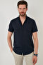 Buttoned Collar 100% Cotton Slim Fit Pocket Shirt Men's Shirt Cf21s111153 - 3