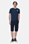 Bass Navy Blue Crew Neck Printed 100% Cotton Standard Fit Men's Tshirt - 3
